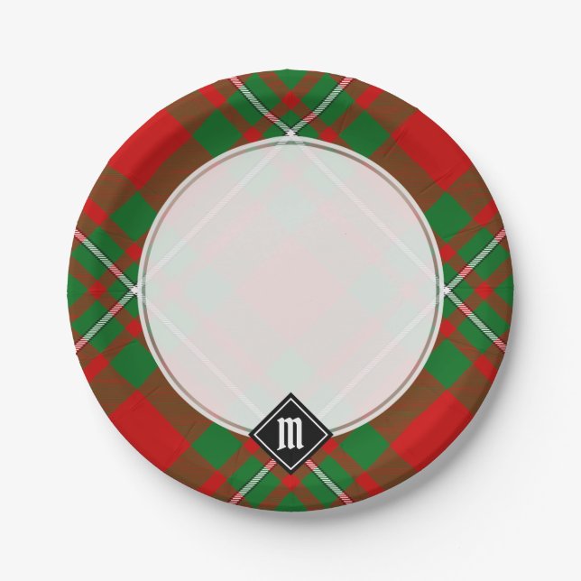 Clan Gregor Tartan Paper Plates (Front)