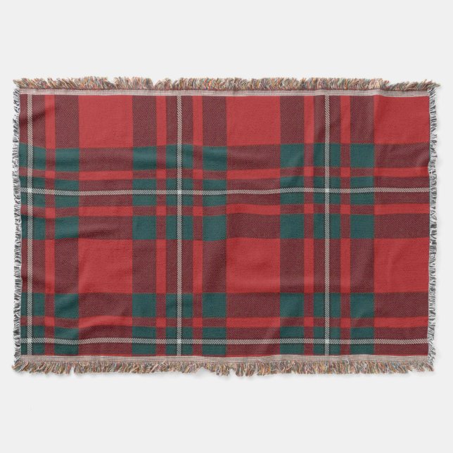 Clan Gregor Tartan Throw Blanket (Front)