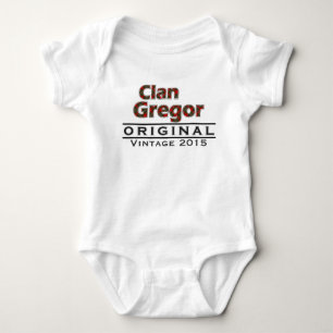 Clan Gregor Vintage Customise Your Birthyear Baby Bodysuit