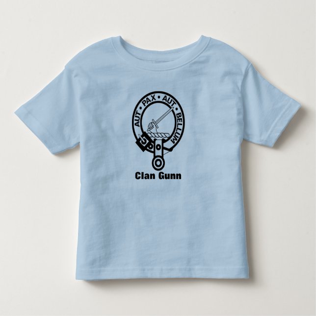 Clan Gunn Badge Motto Name Toddler T-Shirt (Front)