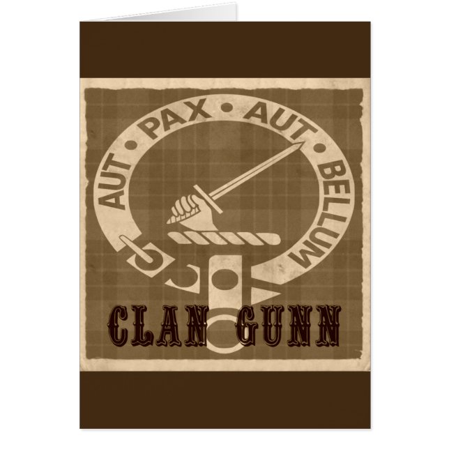 Clan Gunn Crest Badge - Sepia (Front)