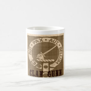 Clan Gunn Crest Badge - Sepia Coffee Mug