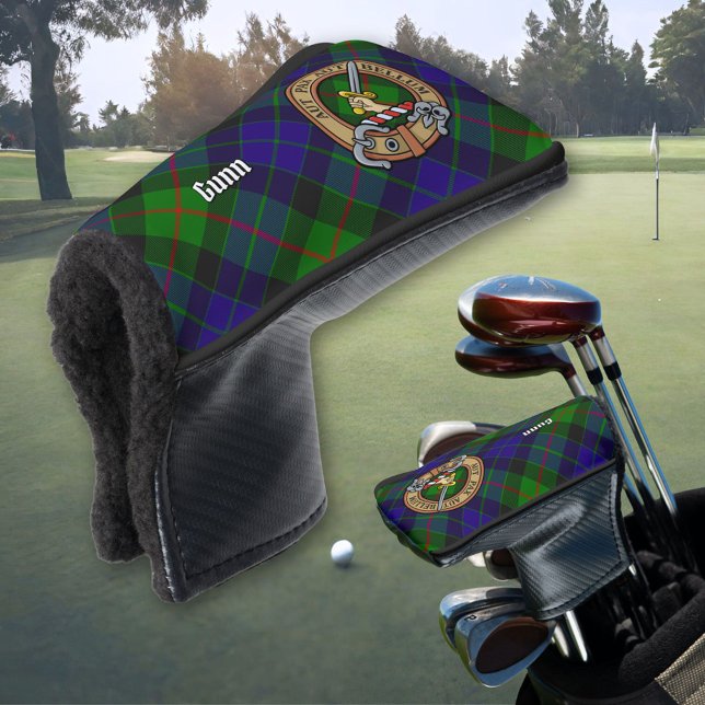 Clan Gunn Crest over Tartan Golf Head Cover (Creator Uploaded)