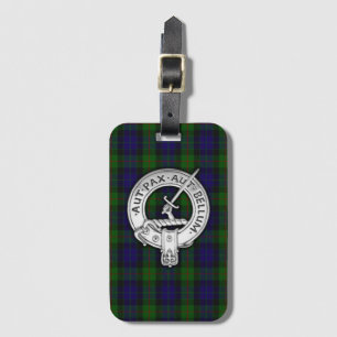 Clan Gunn Crest & Tartan Luggage Tag
