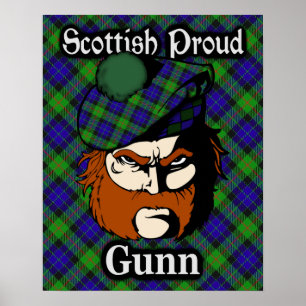 Clan Gunn Scottish Tartan Poster