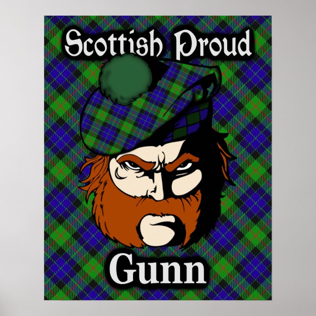 Clan Gunn Scottish Tartan Poster (Front)