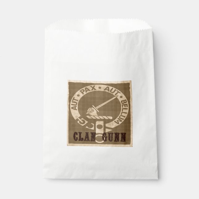 Clan Gunn Sepia Favour Bag (Front)