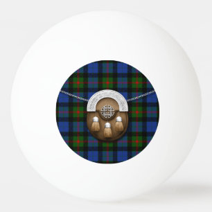 Clan Gunn Tartan And Sporran Ping Pong Ball