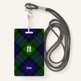 Clan Gunn Tartan Badge ID Badge