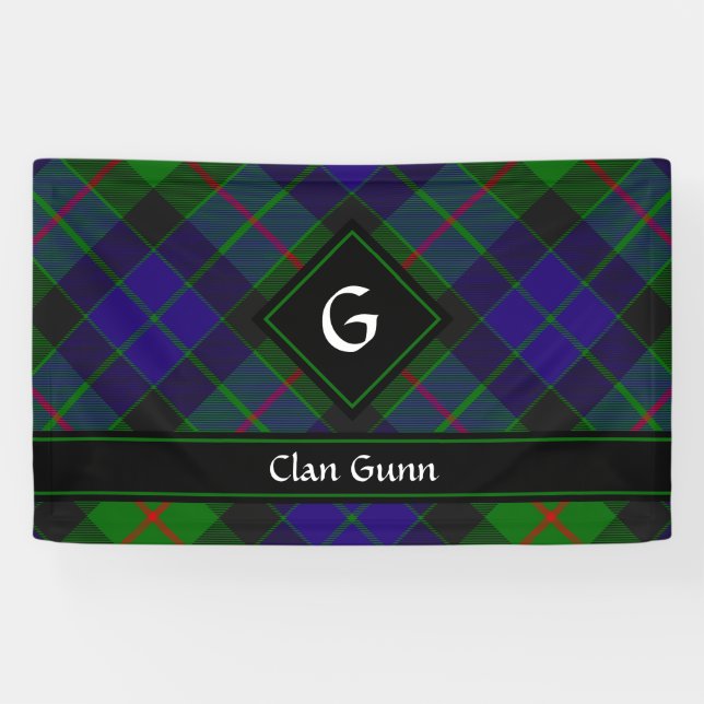 Clan Gunn Tartan Banner (Horizontal)