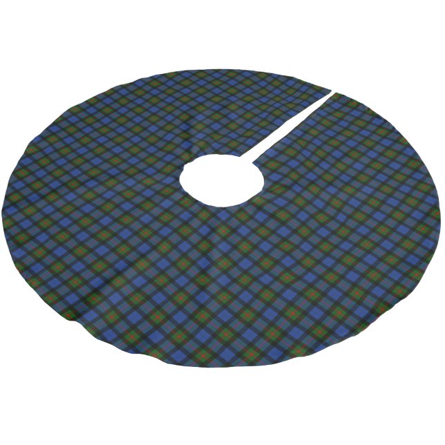 Clan Gunn Tartan Brushed Polyester Tree Skirt (Angled)