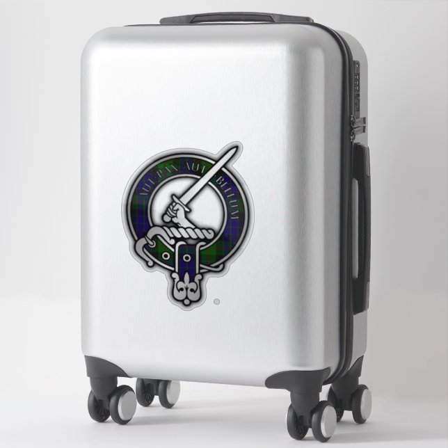 Clan Gunn Tartan Crest (Latin) Sticker (Suitcase)