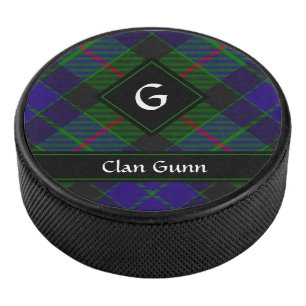 Clan Gunn Tartan Hockey Puck