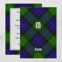 Clan Gunn Tartan Invitation