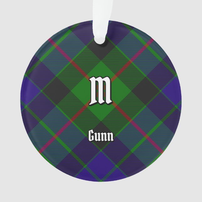 Clan Gunn Tartan Ornament (Front)