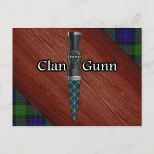 Clan Gunn Tartan Sgian Dubh Blade Postcard