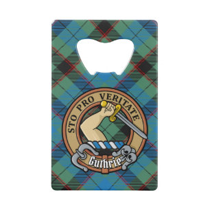 Clan Guthrie Crest over Tartan