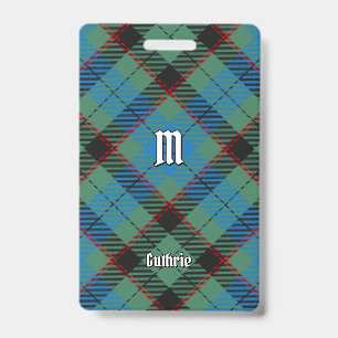 Clan Guthrie Tartan ID Badge