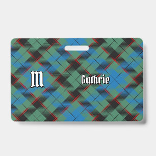Clan Guthrie Tartan ID Badge