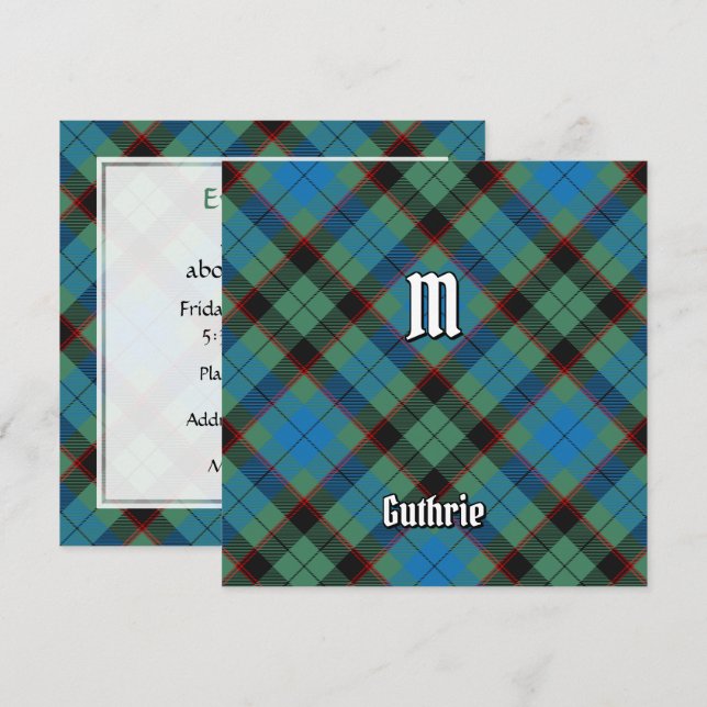 Clan Guthrie Tartan Invitation (Front/Back)