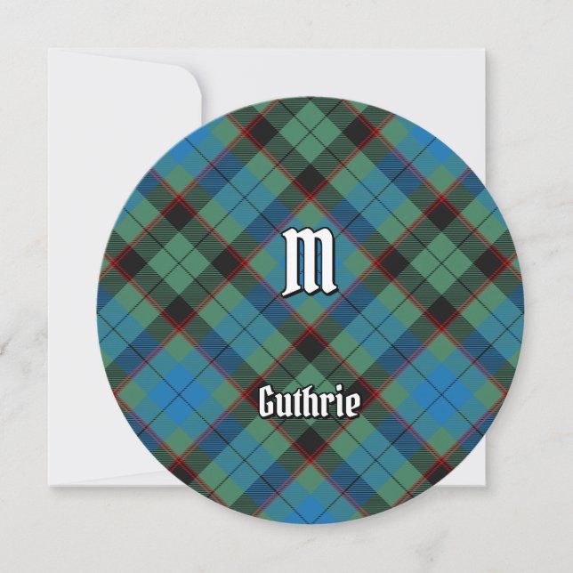 Clan Guthrie Tartan Invitation (Front)