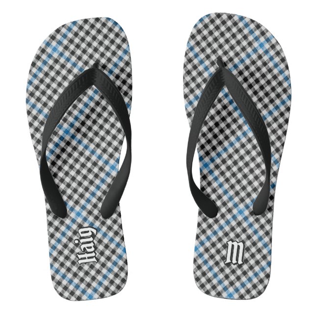 Clan Haig Check Tartan Thongs (Footbed)