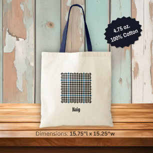 Clan Haig Check Tartan Tote Bag