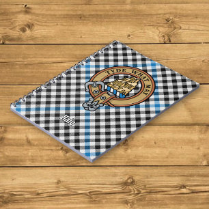 Clan Haig Crest over Check Tartan Notebook