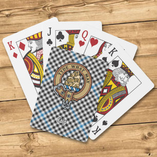 Clan Haig Crest over Check Tartan Playing Cards
