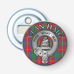 Clan Haig Crest & Tartan Knot Cufflinks Bottle Opener