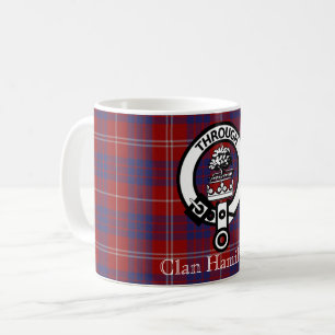 Clan Hamilton Crest and Tartan Coffee Mug