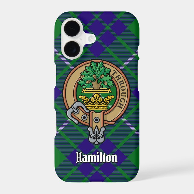 Clan Hamilton Crest over Hunting Tartan (Back)