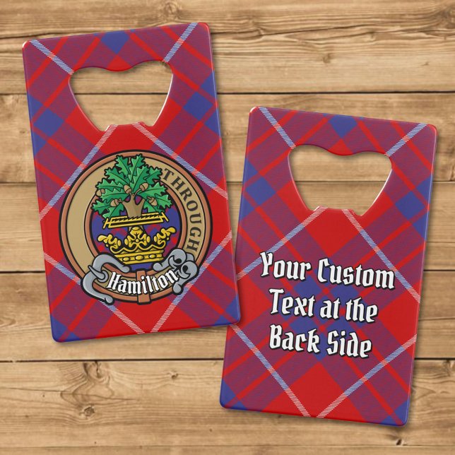 Clan Hamilton Crest over Red Tartan (Creator Uploaded)