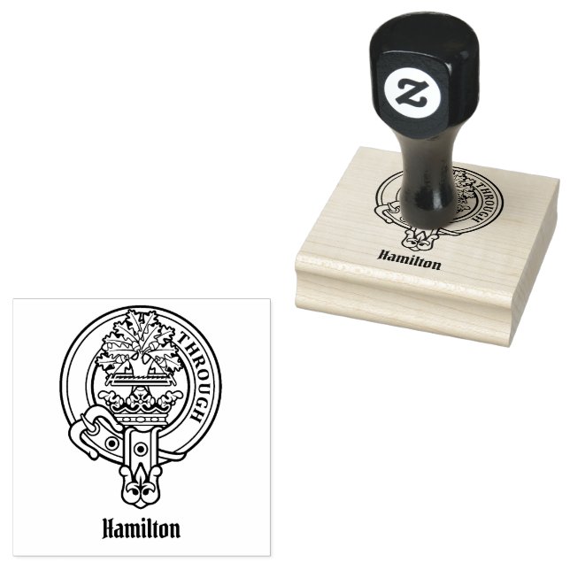 Clan Hamilton Crest Rubber Stamp (Stamped)