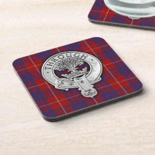 Clan Hamilton Crest & Tartan Coaster