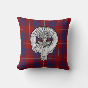 Clan Hamilton Crest & Tartan Cushion