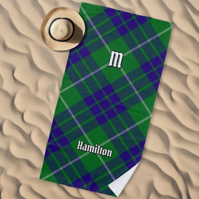 Clan Hamilton Hunting Tartan Beach Towel (Creator Uploaded)