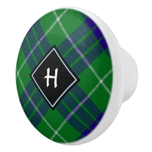Clan Hamilton Hunting Tartan Ceramic Knob
