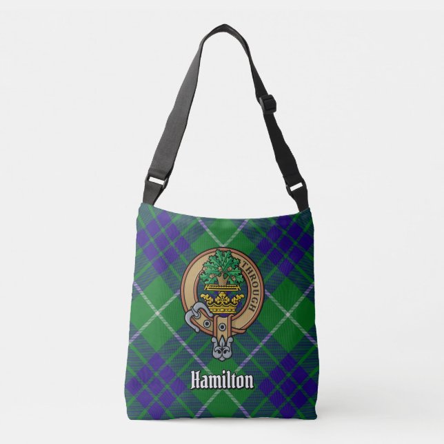 Clan Hamilton Hunting Tartan Crossbody Bag (Front)