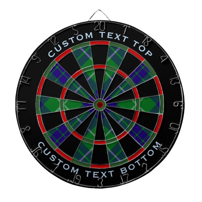Clan Hamilton Hunting Tartan Dart Board (Front)