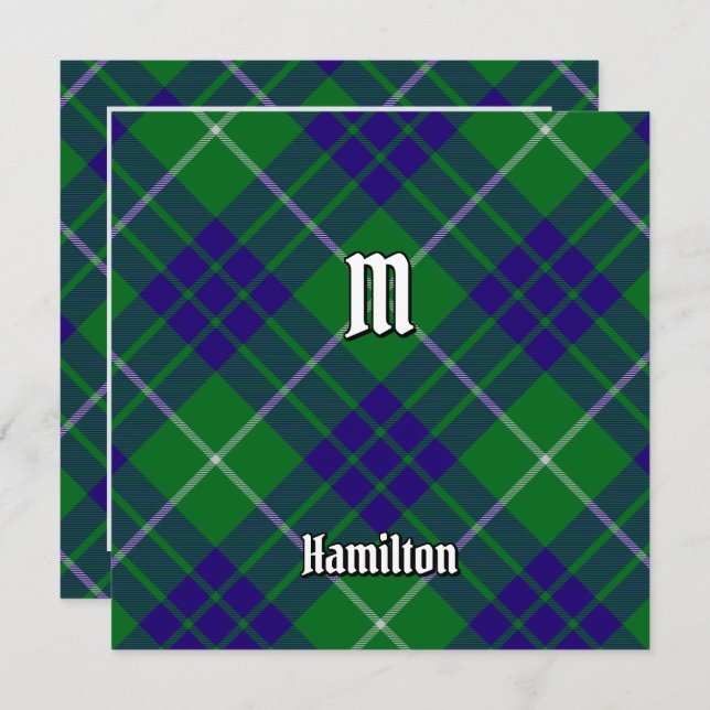 Clan Hamilton Hunting Tartan Invitation (Front/Back)