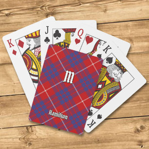 Clan Hamilton Red Tartan Playing Cards