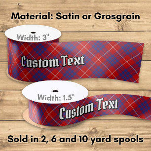 Clan Hamilton Red Tartan Satin Ribbon