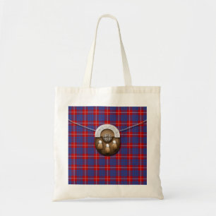 Clan Hamilton Tartan And Sporran Tote Bag