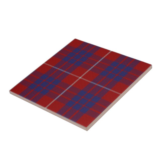 Clan Hamilton Tartan  Ceramic Tile (Side)