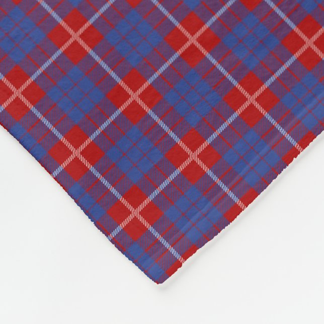 Clan Hamilton Tartan Fleece Blanket (Corner)