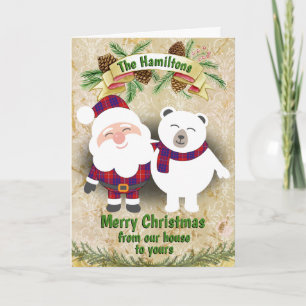 Clan Hamilton Tartan Plaid Christmas Holiday Card