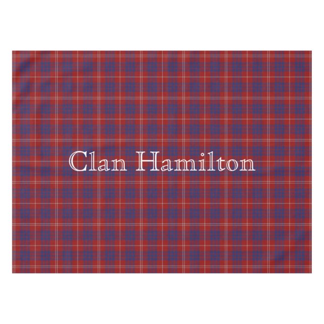 Clan Hamilton Tartan Tablecloth (Front (Horizontal))