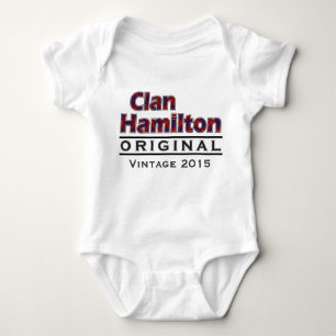 Clan Hamilton Vintage Customise Your Birthyear Baby Bodysuit