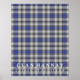 Clan Hannay Colours of Scotland Tartan Poster